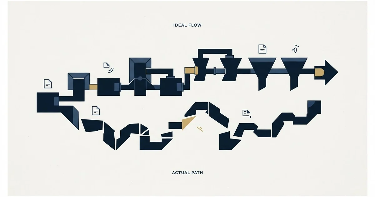 Editorial illustration for Sales Process Mapping