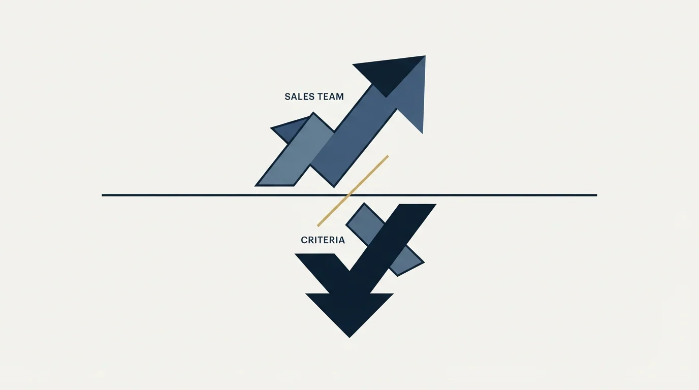 Section illustration: The stage where two teams stop agreeing
