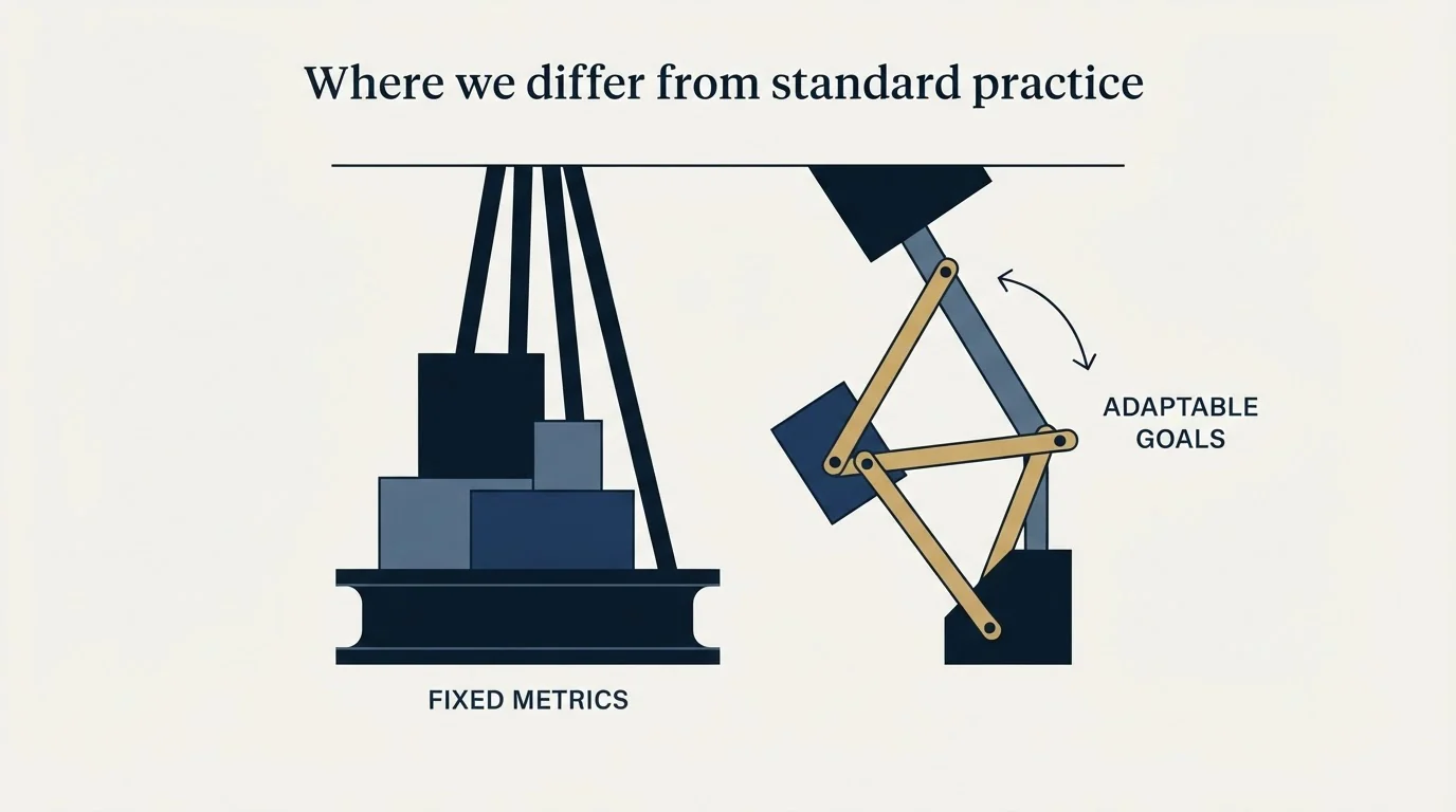 Section illustration: Where we differ from standard practice