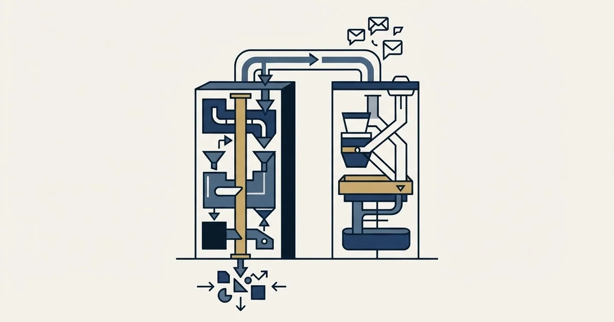 Editorial illustration for SalesBlink vs Saleshandy