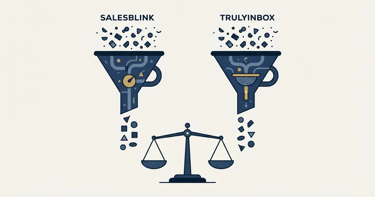 Editorial illustration for SalesBlink vs TrulyInbox