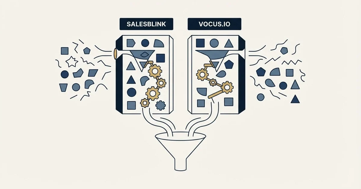 Editorial illustration for SalesBlink vs Vocus.io