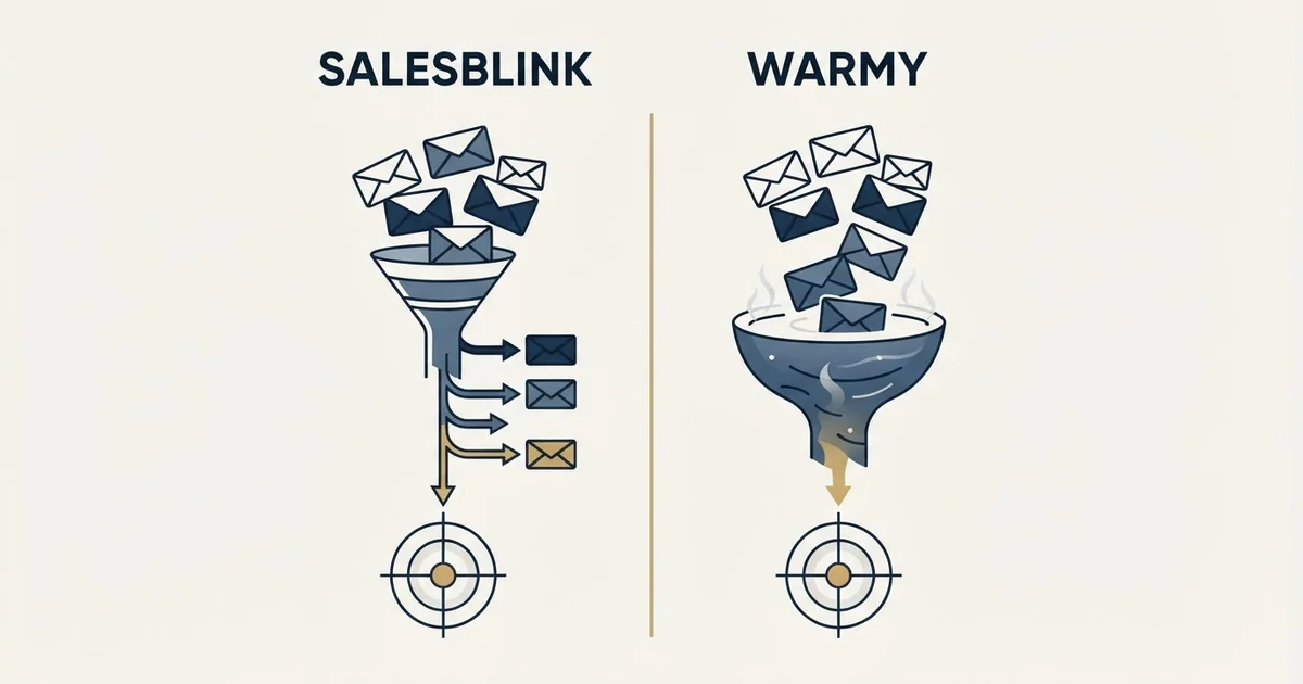 Editorial illustration for SalesBlink vs Warmy