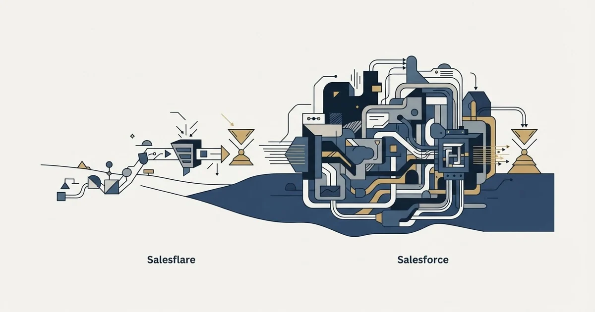 Editorial illustration for Salesflare vs Salesforce