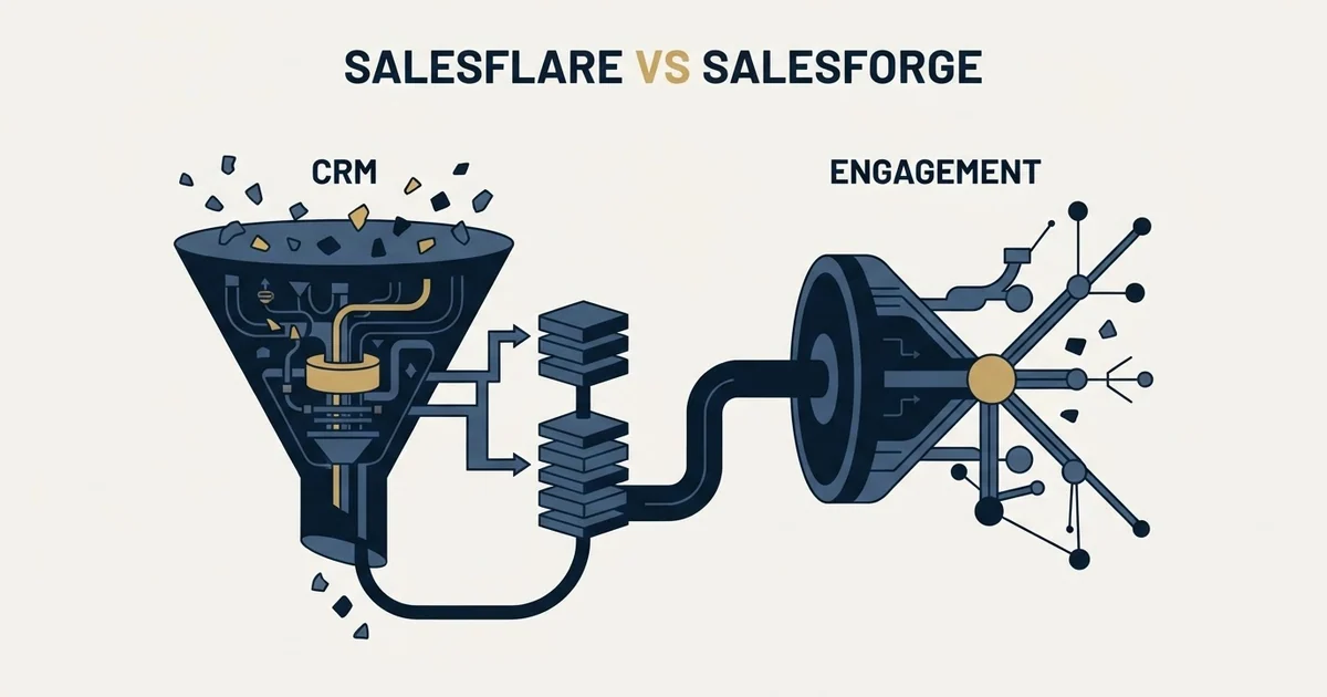 Editorial illustration for Salesflare vs Salesforge
