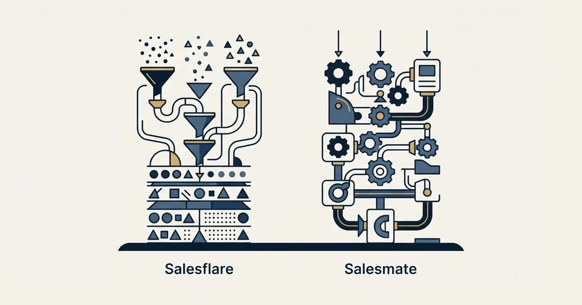 Editorial illustration for Salesflare vs Salesmate