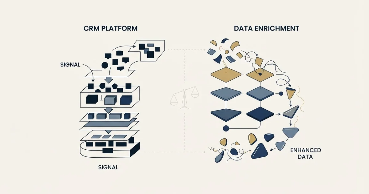 Editorial illustration for Salesflare vs Seamless.AI