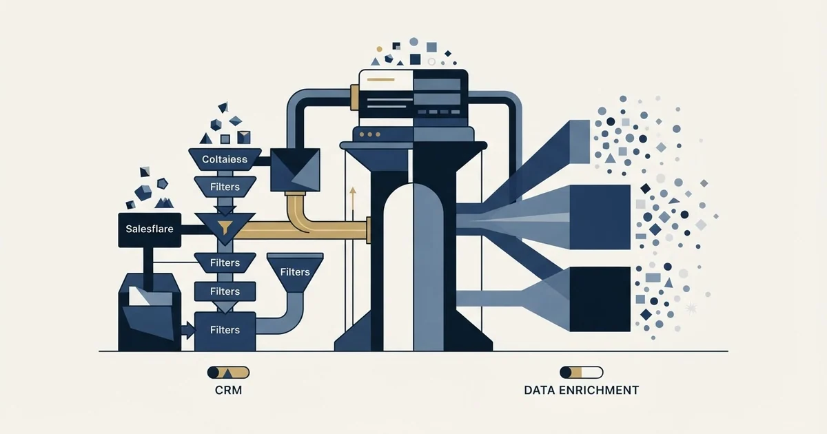 Editorial illustration for Salesflare vs ZoomInfo