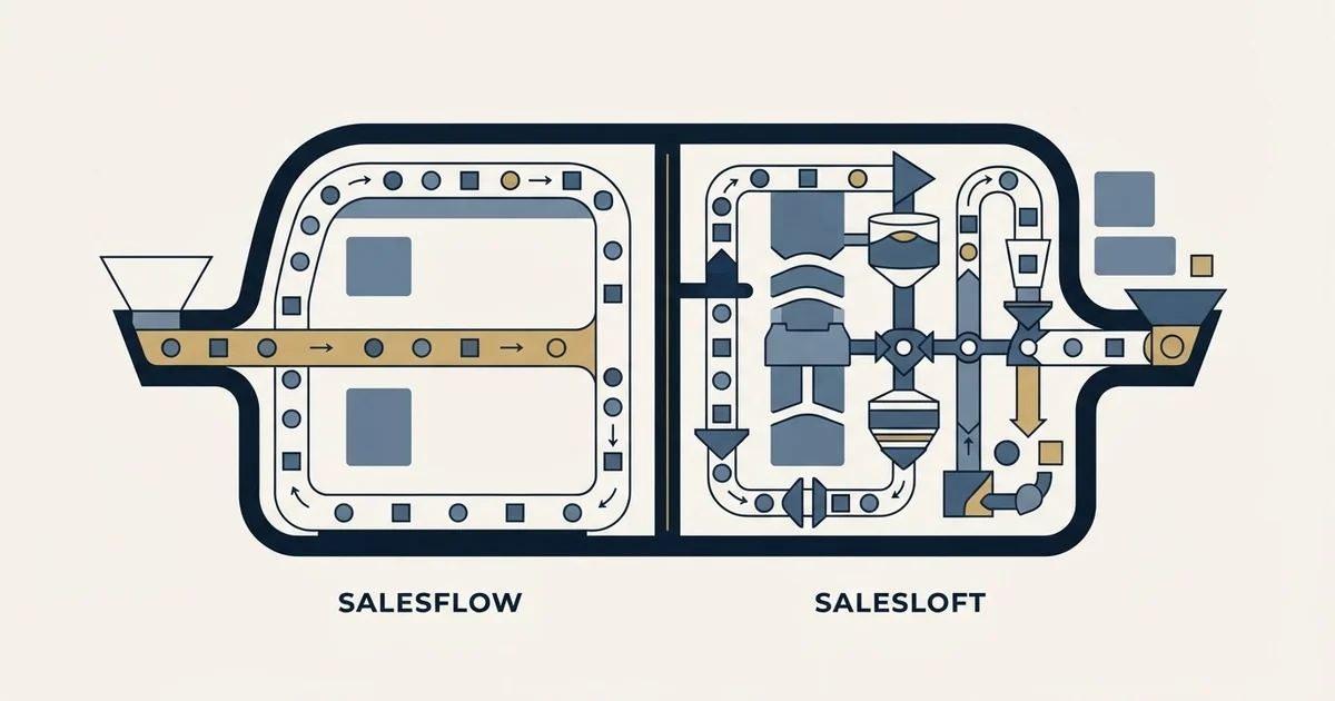 Editorial illustration for Salesflow vs Salesloft