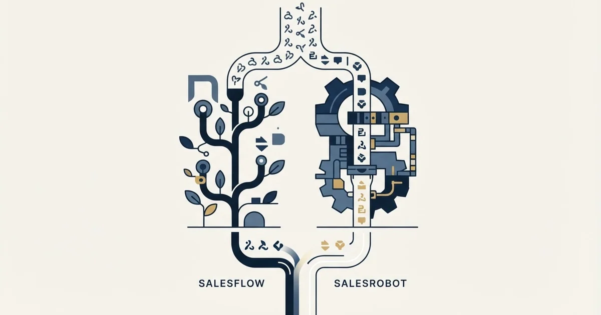 Editorial illustration for Salesflow vs SalesRobot