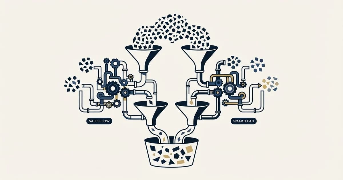 Editorial illustration for Salesflow vs Smartlead