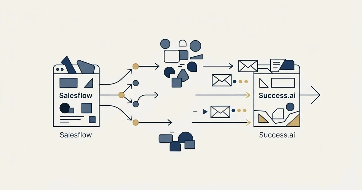 Editorial illustration for Salesflow vs Success.ai