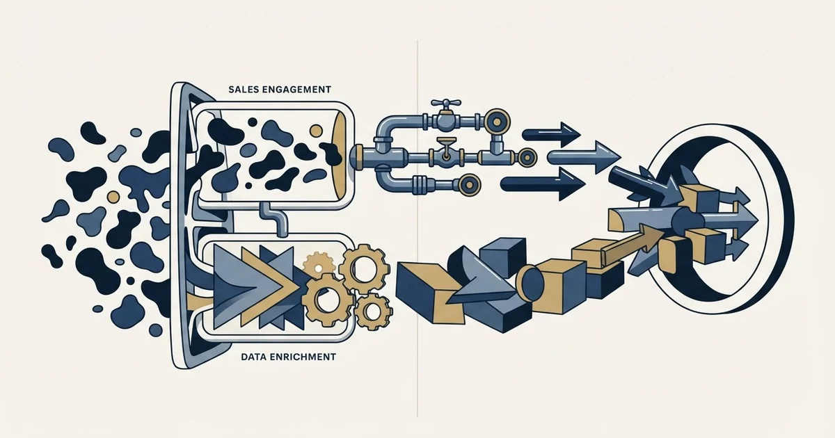 Editorial illustration for Salesflow vs UserGems