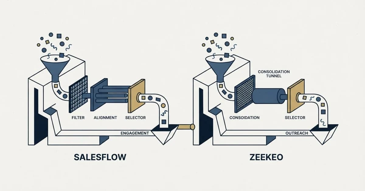 Editorial illustration for Salesflow vs Zeekeo