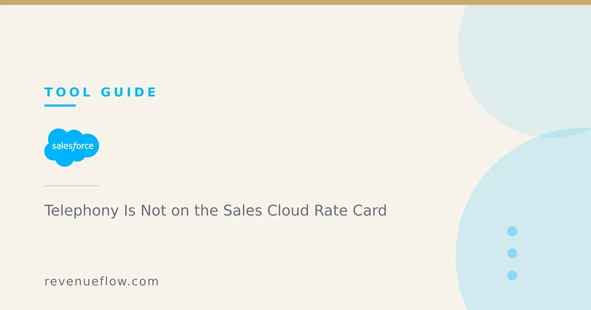 Branded cover: Salesforce Auto Dialers: Telephony Is Not on the Sales Cloud Rate Card