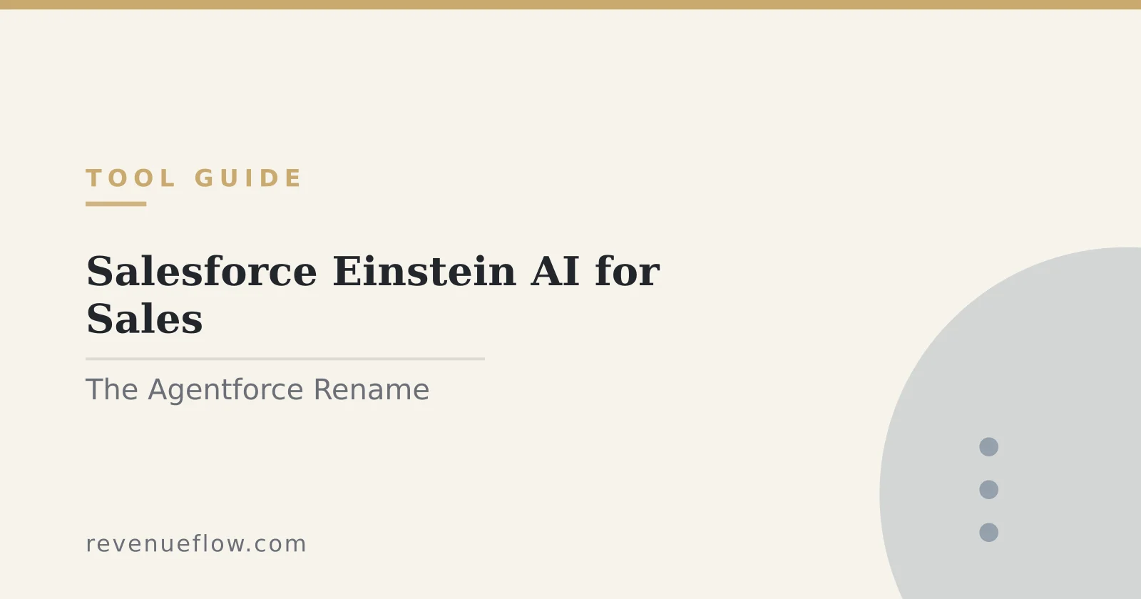 Branded cover: Salesforce Einstein AI for Sales: What Survived the Agentforce Rename, and What It Costs