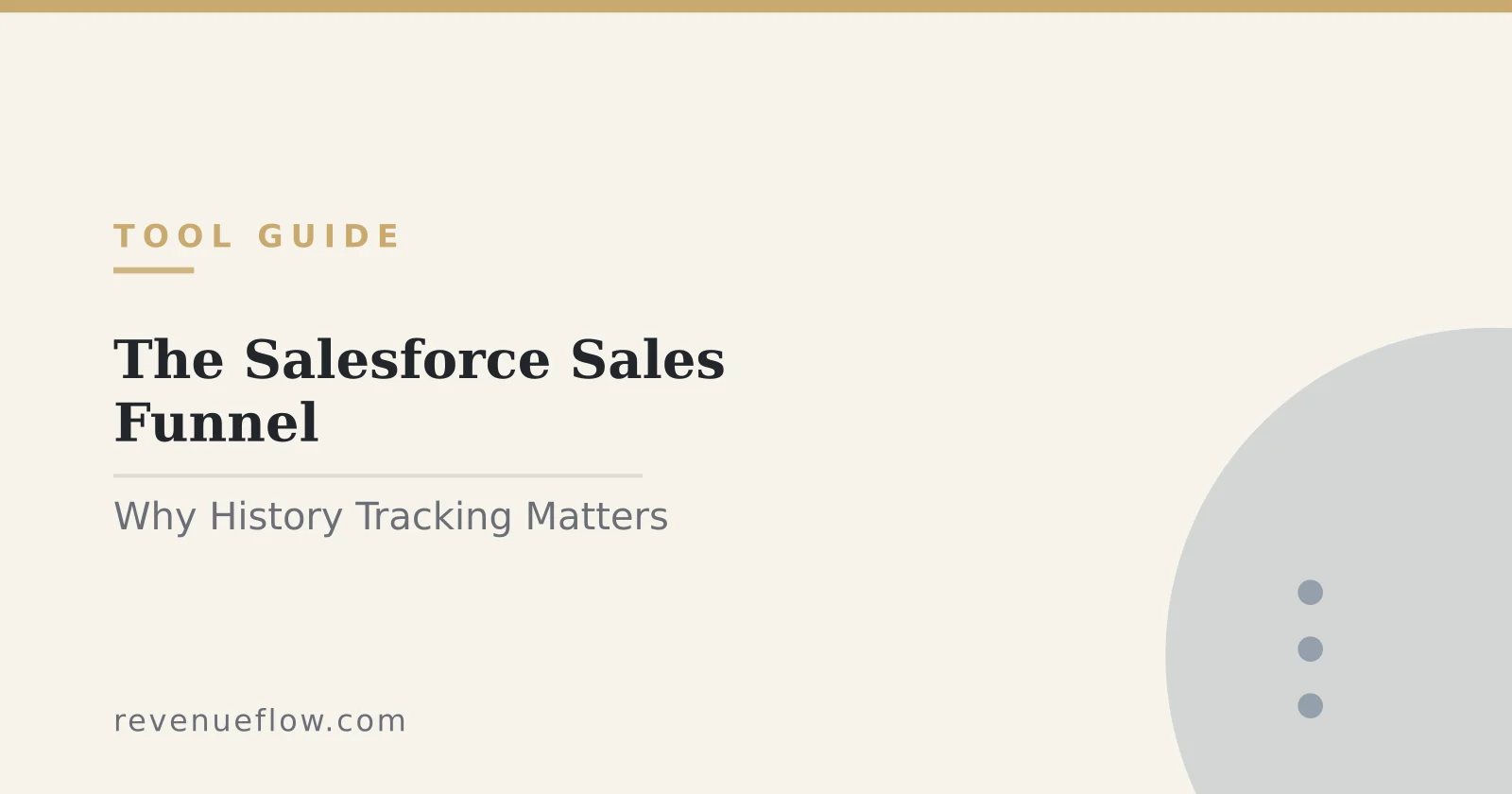 Branded cover: The Salesforce Sales Funnel: History Tracking Is What Makes It Measurable