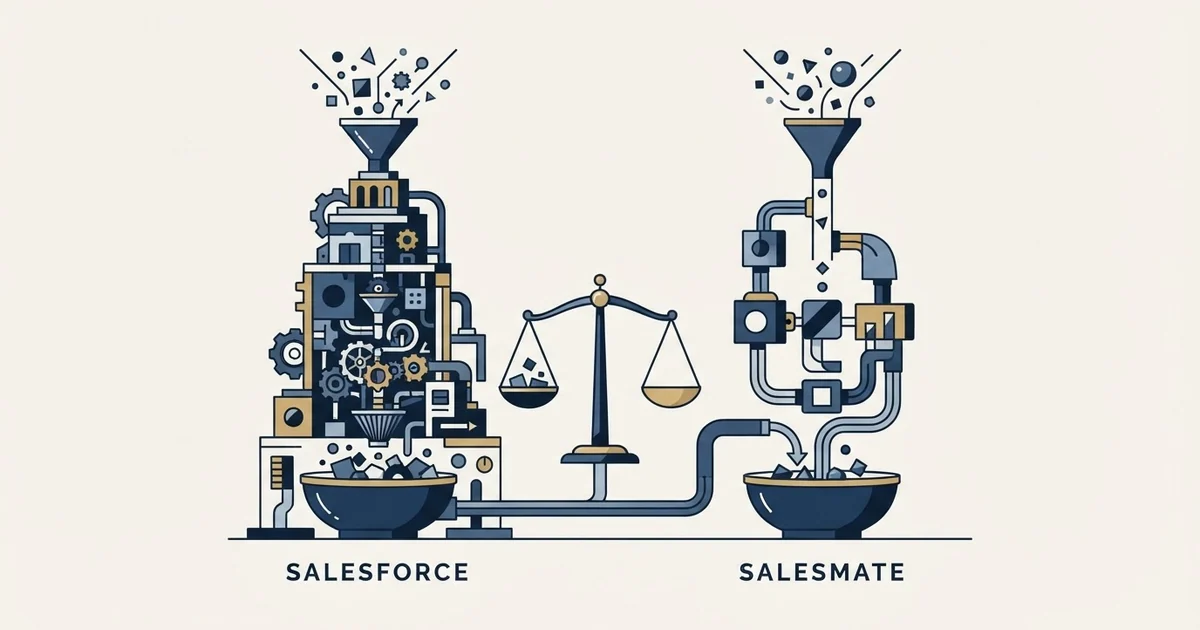 Editorial illustration for Salesforce vs Salesmate
