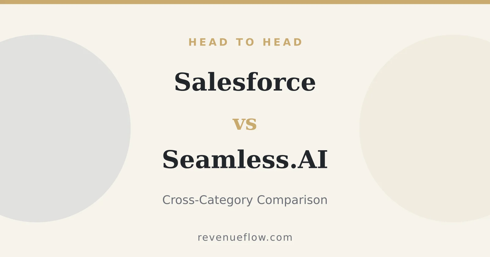 Branded cover: Salesforce vs Seamless.AI: Cross-Category Comparison