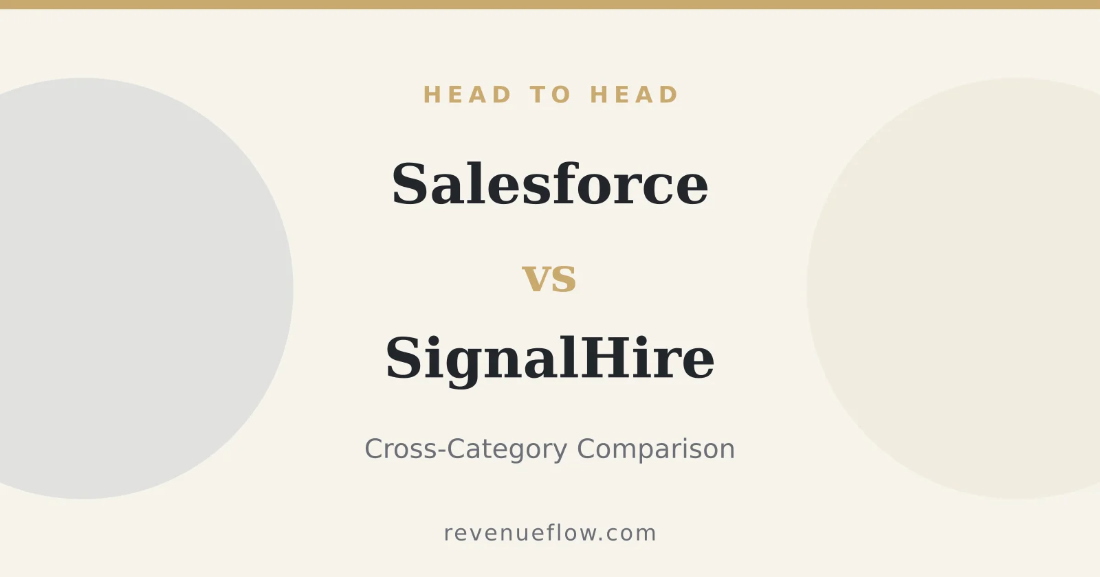 Branded cover: Salesforce vs SignalHire: Cross-Category Comparison