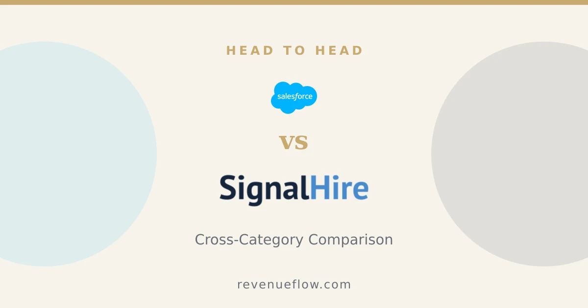 Branded cover: Salesforce vs SignalHire: Cross-Category Comparison