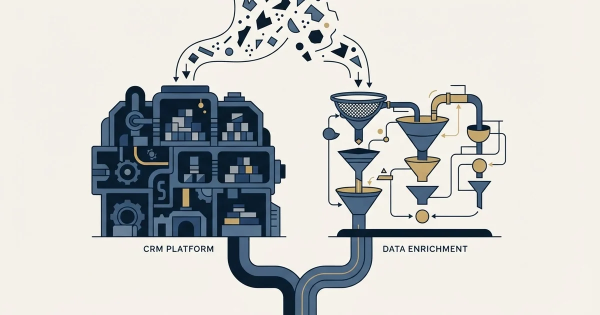 Editorial illustration for Salesforce vs Surfe
