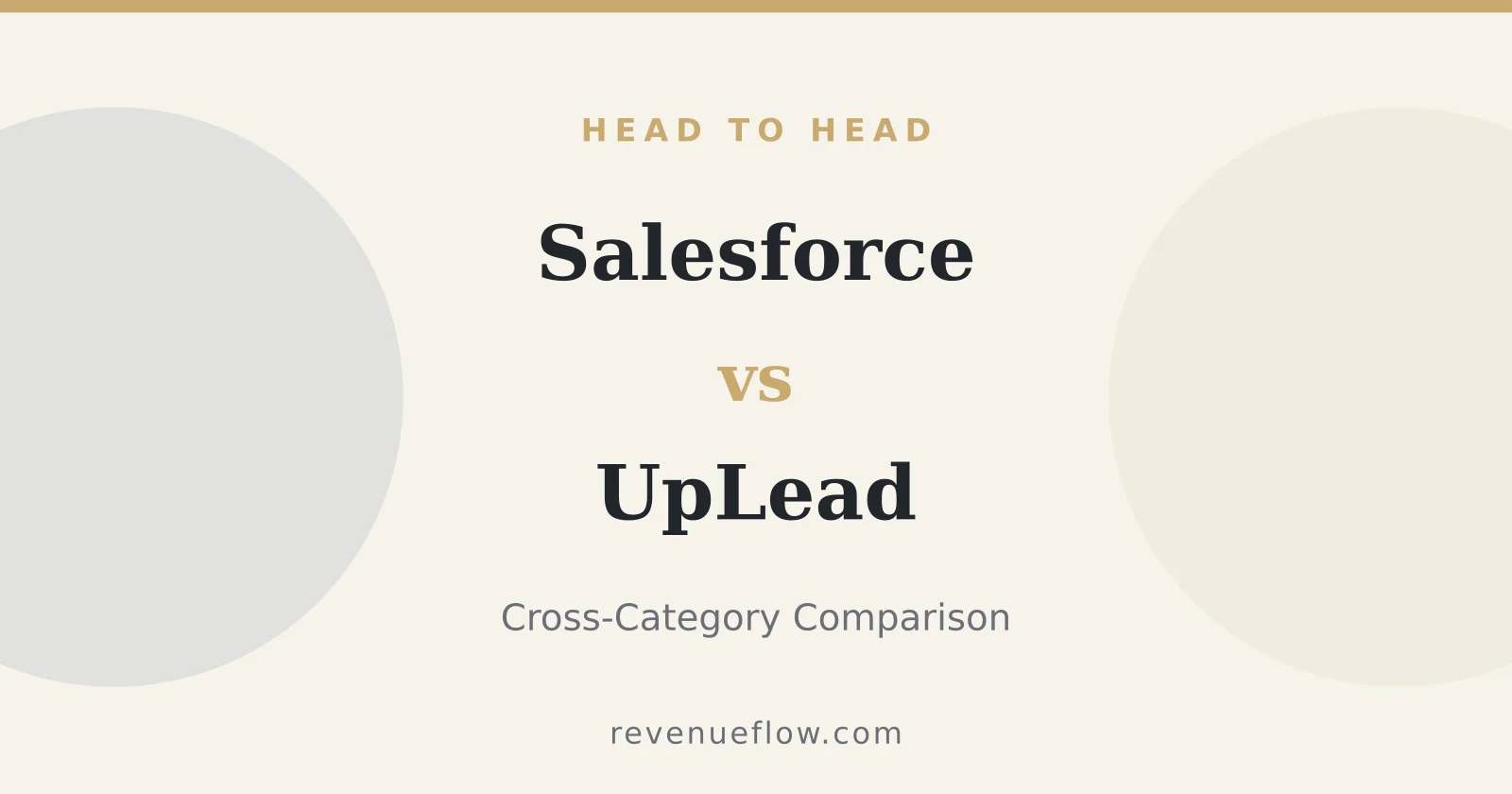 Branded cover: Salesforce vs UpLead: Cross-Category Comparison