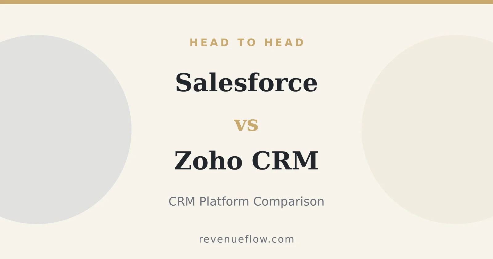 Branded cover: Salesforce vs Zoho CRM: CRM Platform Comparison
