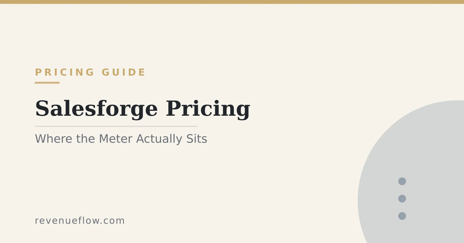Branded cover: Salesforge Pricing and Sending Architecture: Where the Meter Actually Sits