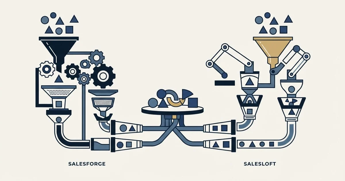 Editorial illustration for Salesforge vs Salesloft