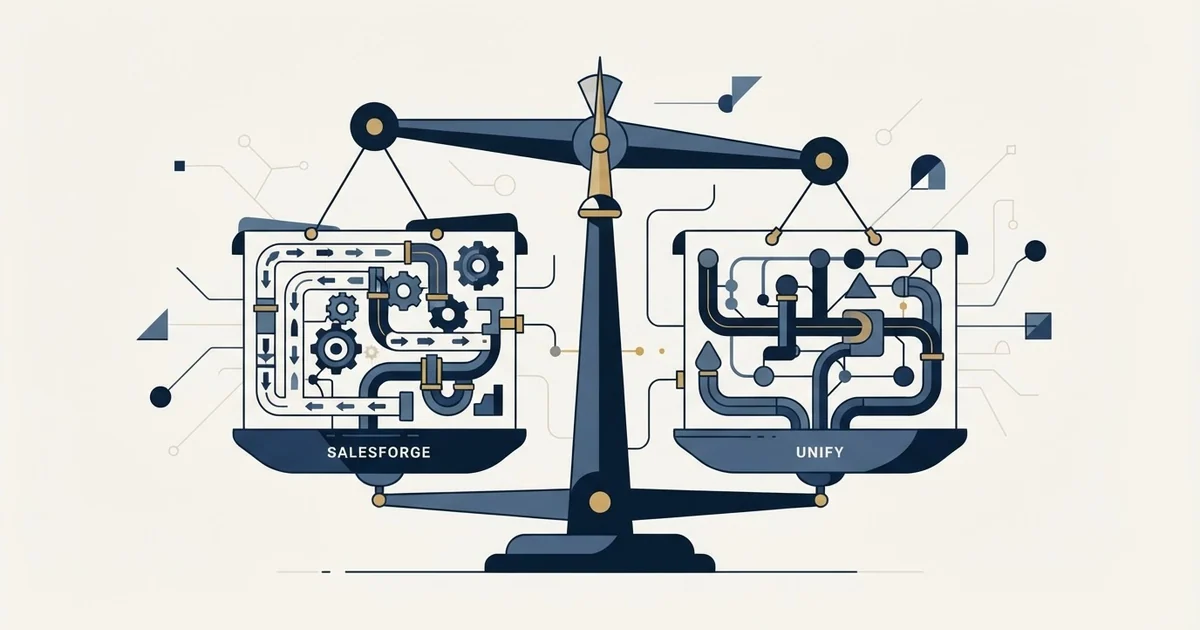 Editorial illustration for Salesforge vs Unify