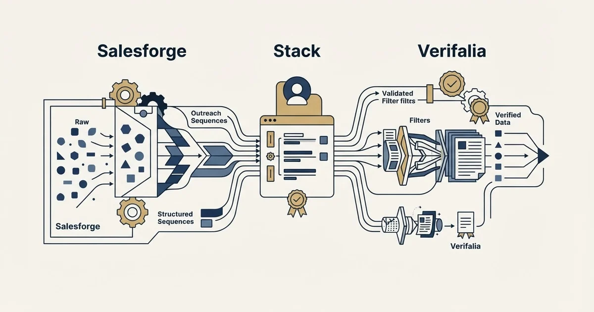 Editorial illustration for Salesforge vs Verifalia
