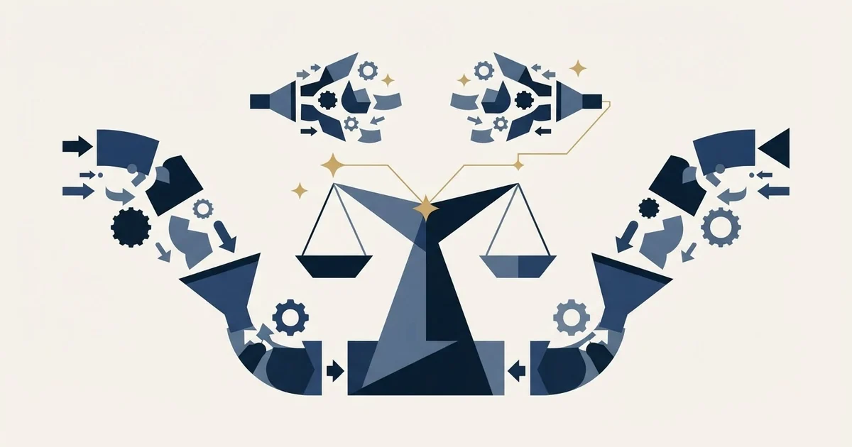 Editorial illustration for Salesgear vs Saleshandy