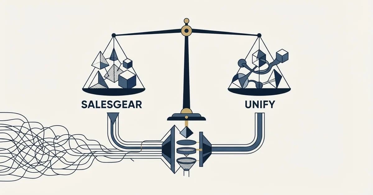 Editorial illustration for Salesgear vs Unify