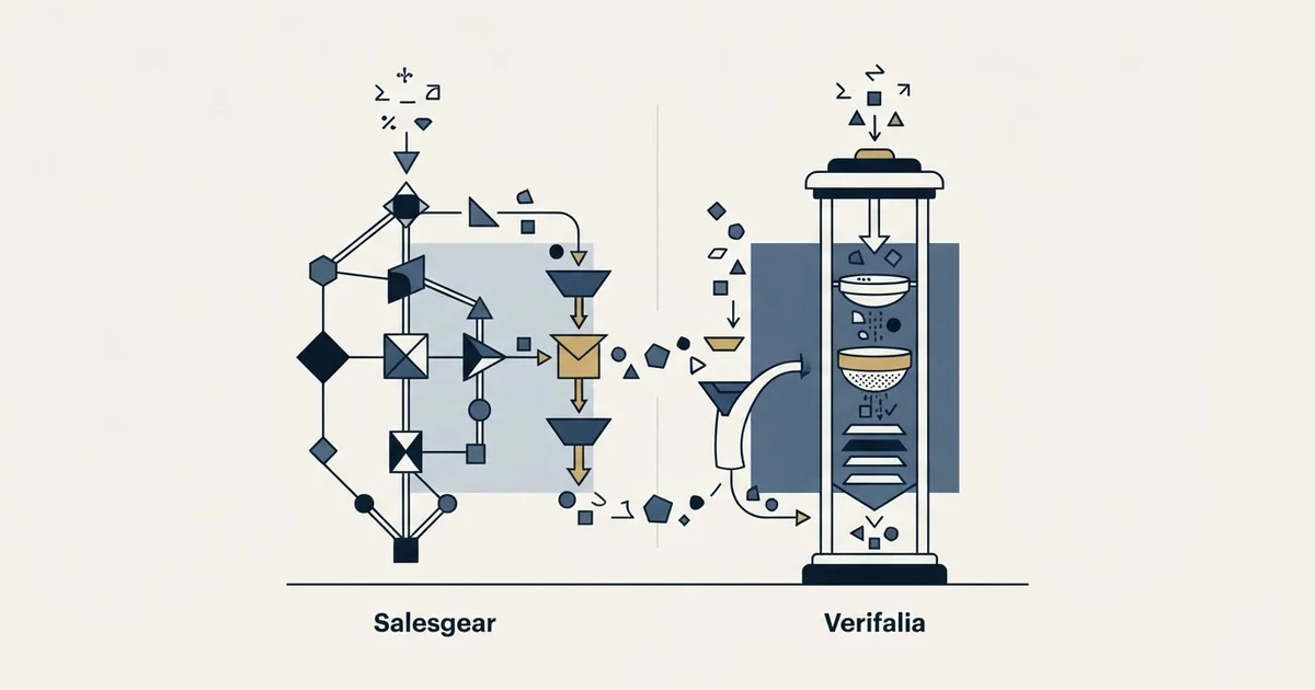 Editorial illustration for Salesgear vs Verifalia