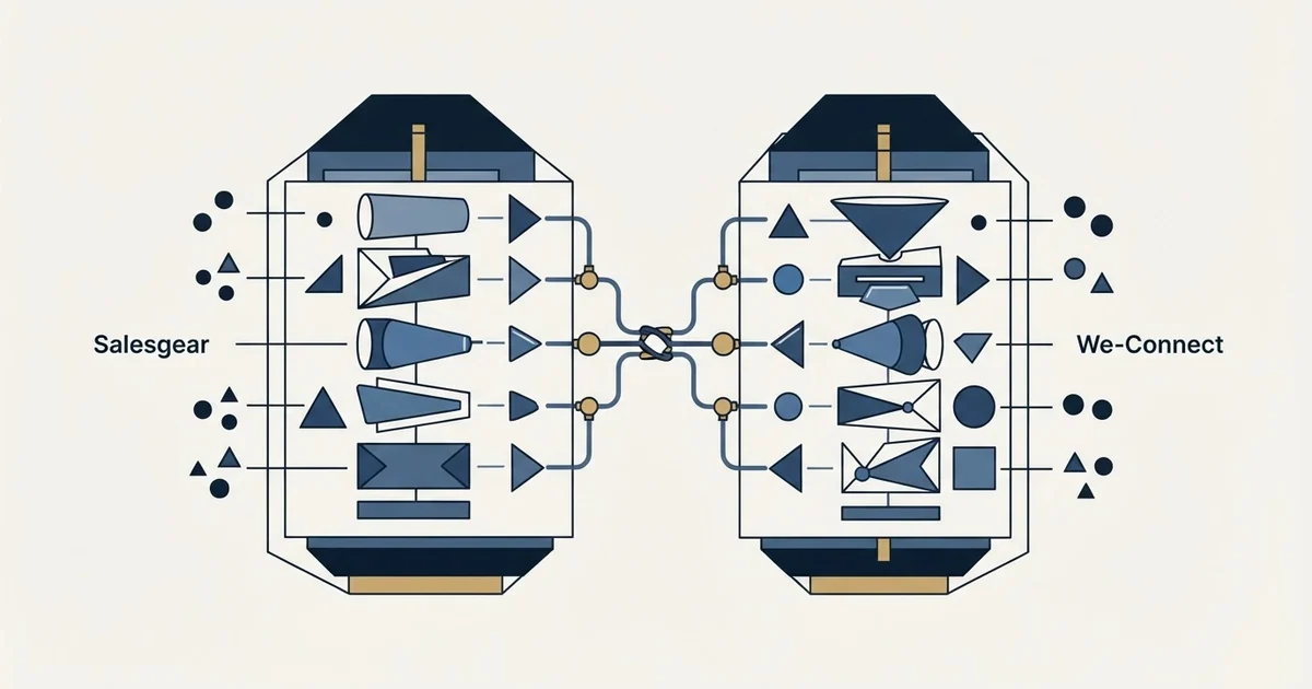 Editorial illustration for Salesgear vs We-Connect