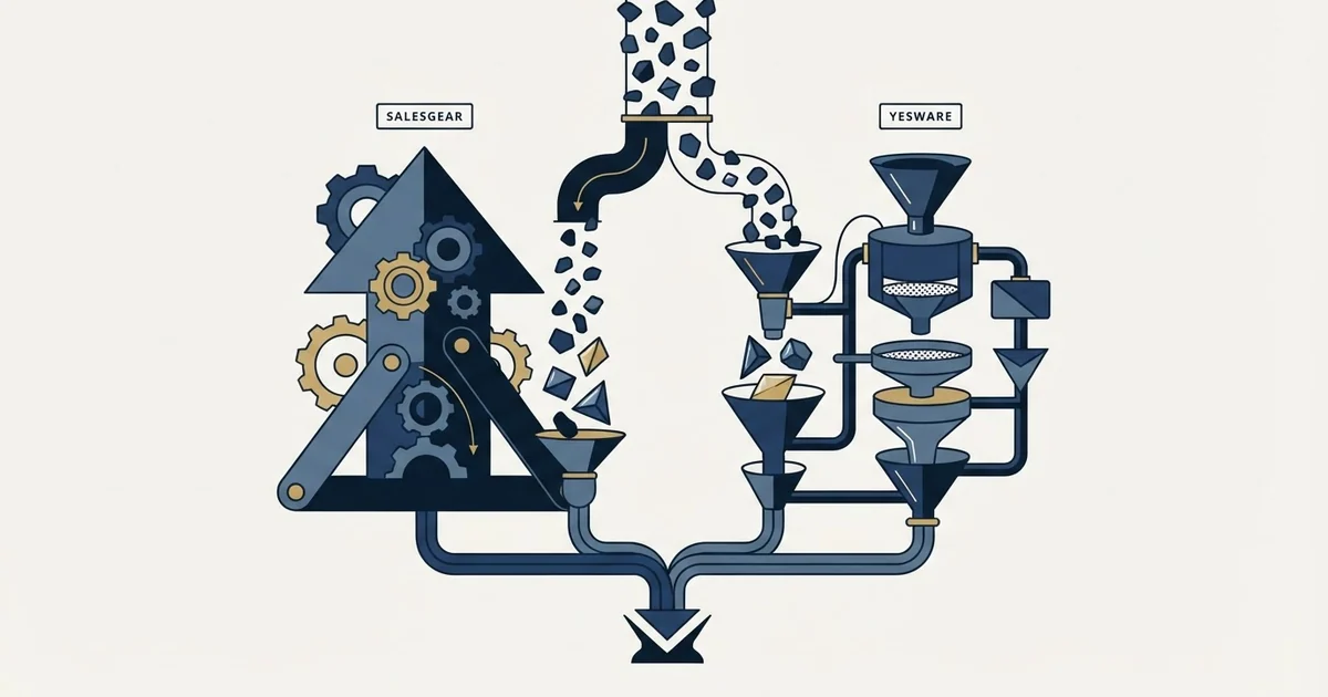Editorial illustration for Salesgear vs Yesware