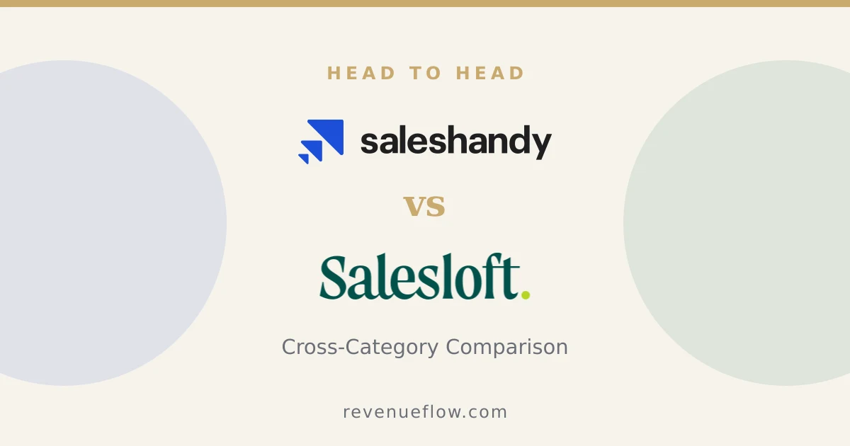 Branded cover: Saleshandy vs Salesloft: Cross-Category Comparison
