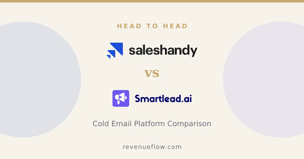 Branded cover: Saleshandy vs Smartlead: Cold Email Platform Comparison