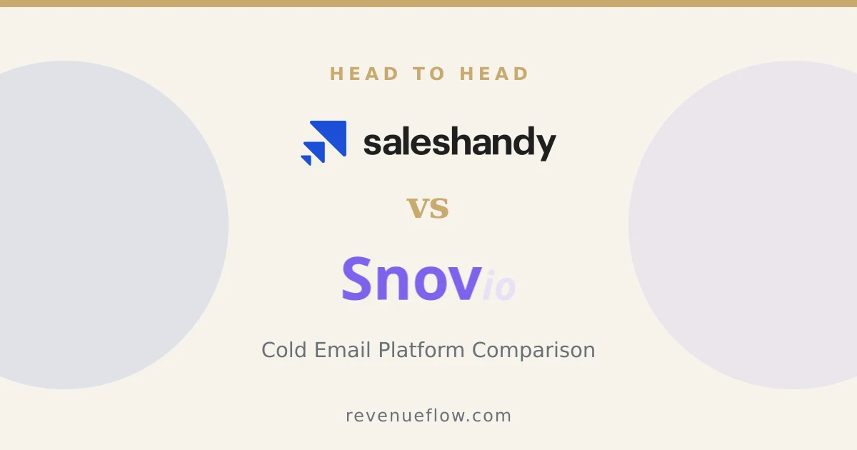 Branded cover: Saleshandy vs Snov.io: Cold Email Platform Comparison
