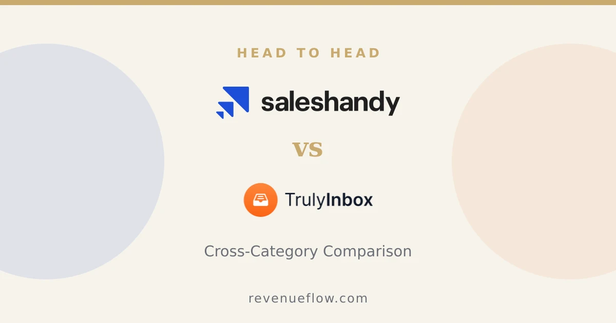 Branded cover: Saleshandy vs TrulyInbox: Cross-Category Comparison