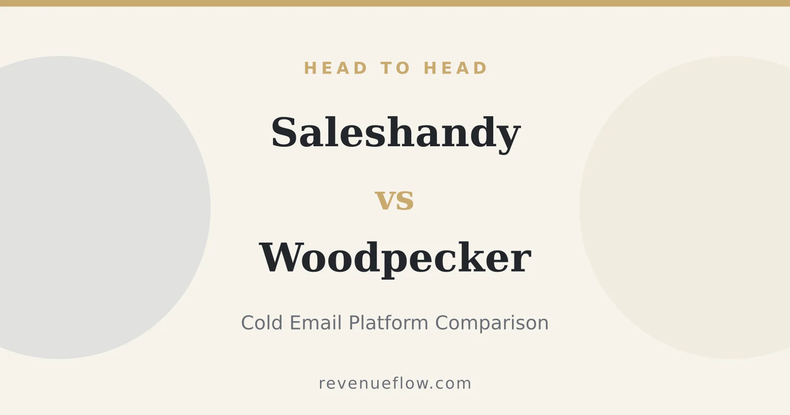 Branded cover: Saleshandy vs Woodpecker: Cold Email Platform Comparison