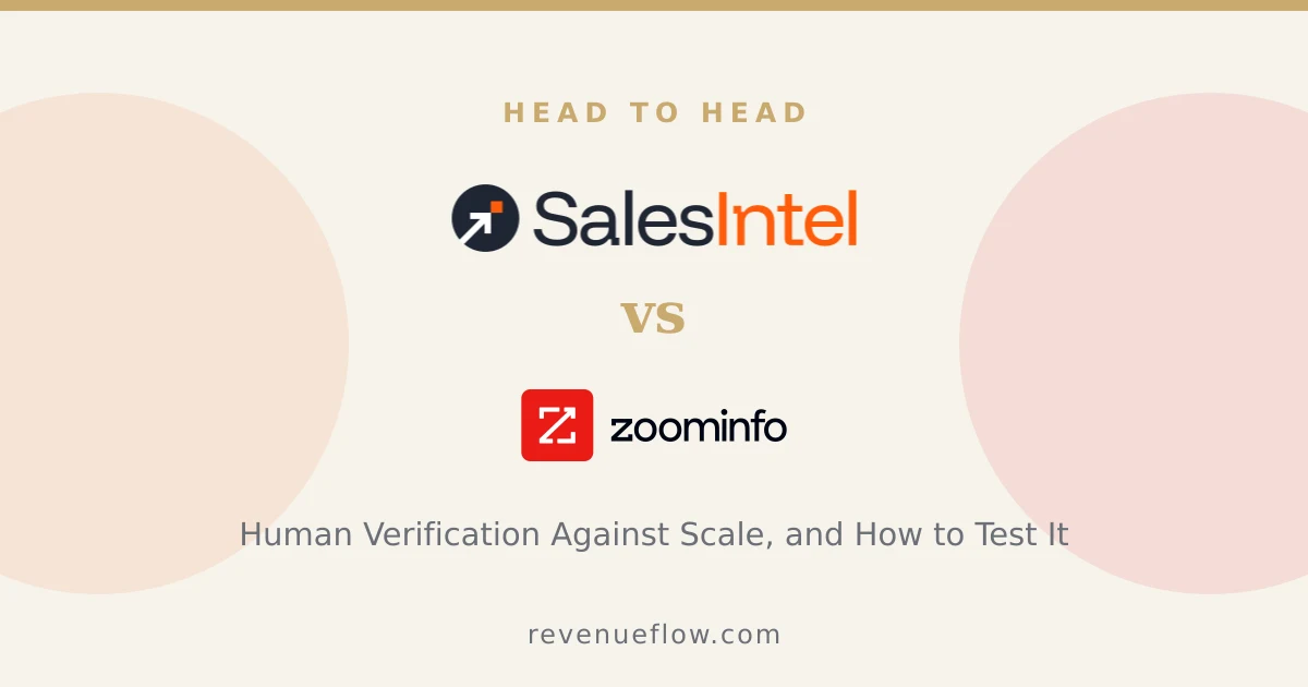 Branded cover: SalesIntel vs ZoomInfo: Human Verification Against Scale, and How to Test It