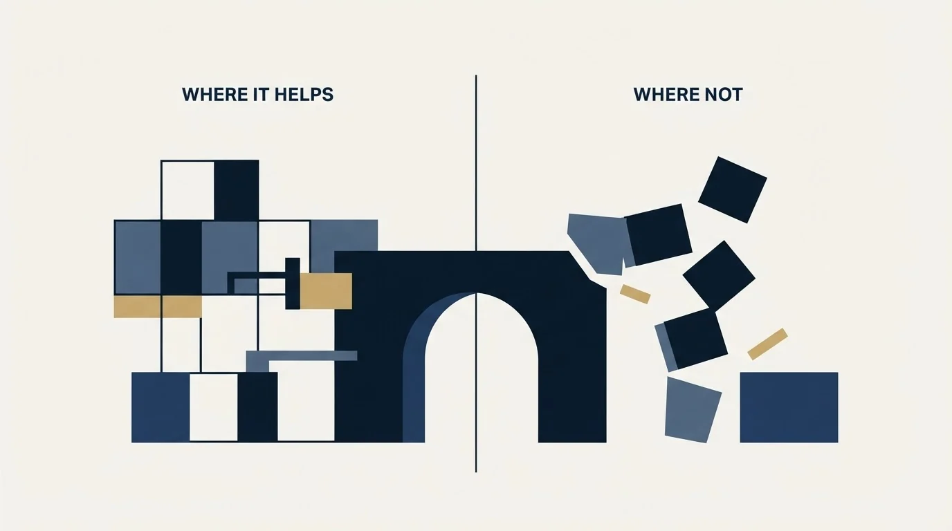 Section illustration: Where an extension helps and where it does not