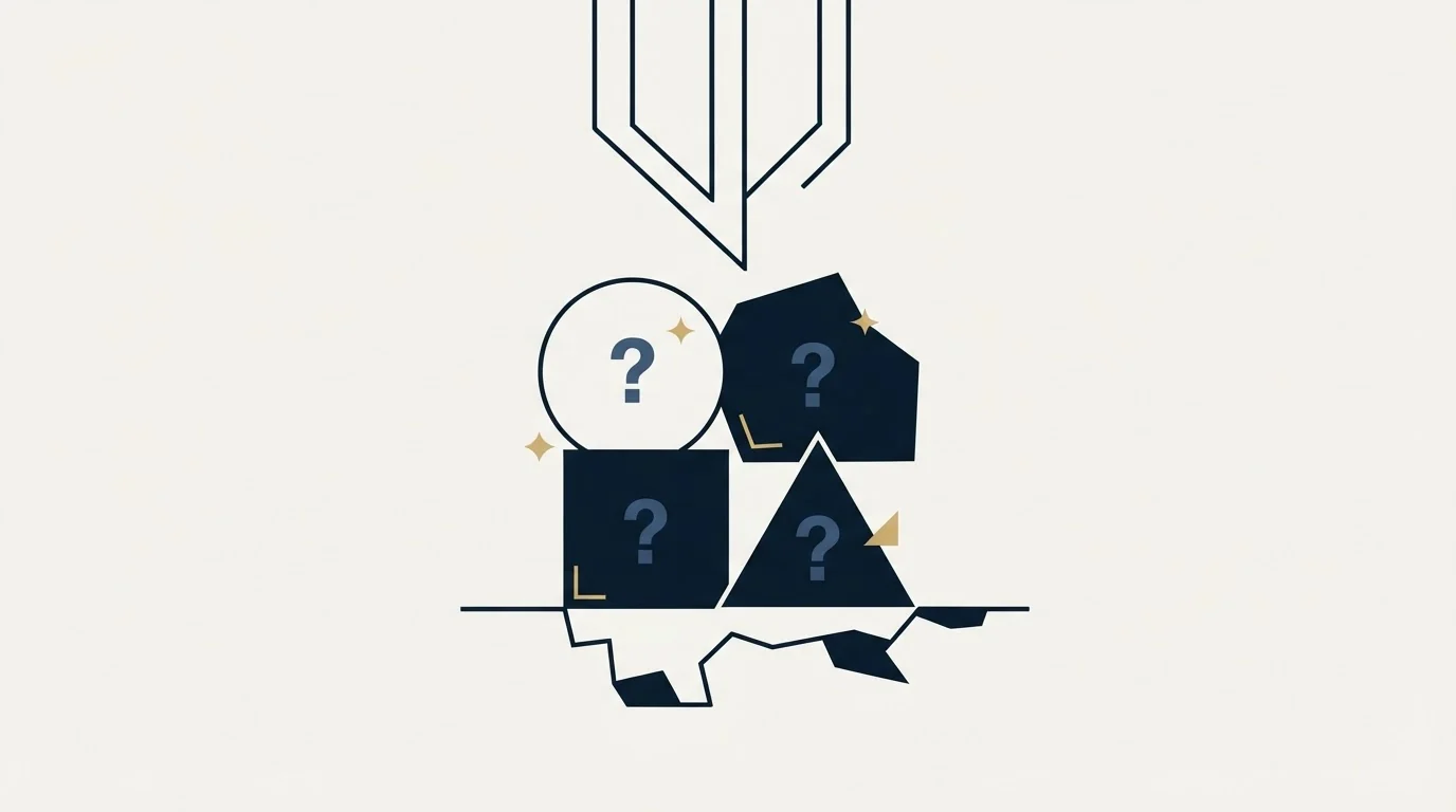 Section illustration: The four questions the page does not answer