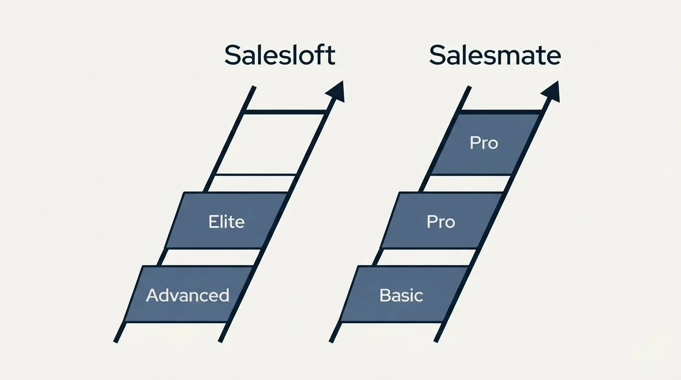 Pricing ladder: Pricing Comparison (Salesloft, Salesmate, Advanced, Basic)
