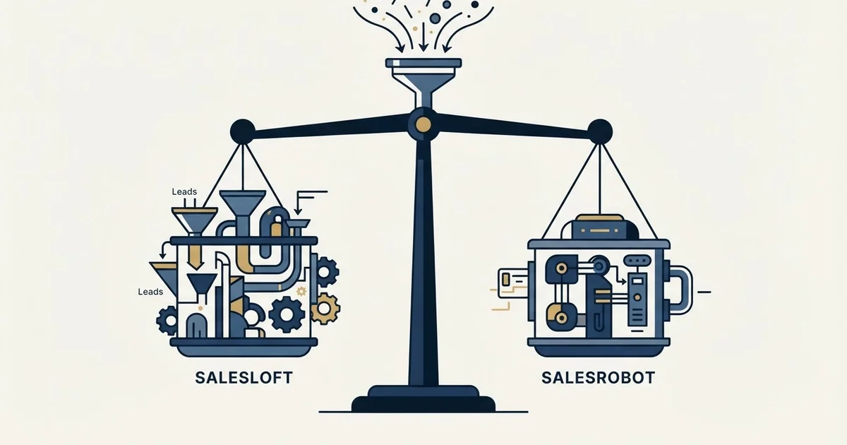 Editorial illustration for Salesloft vs SalesRobot
