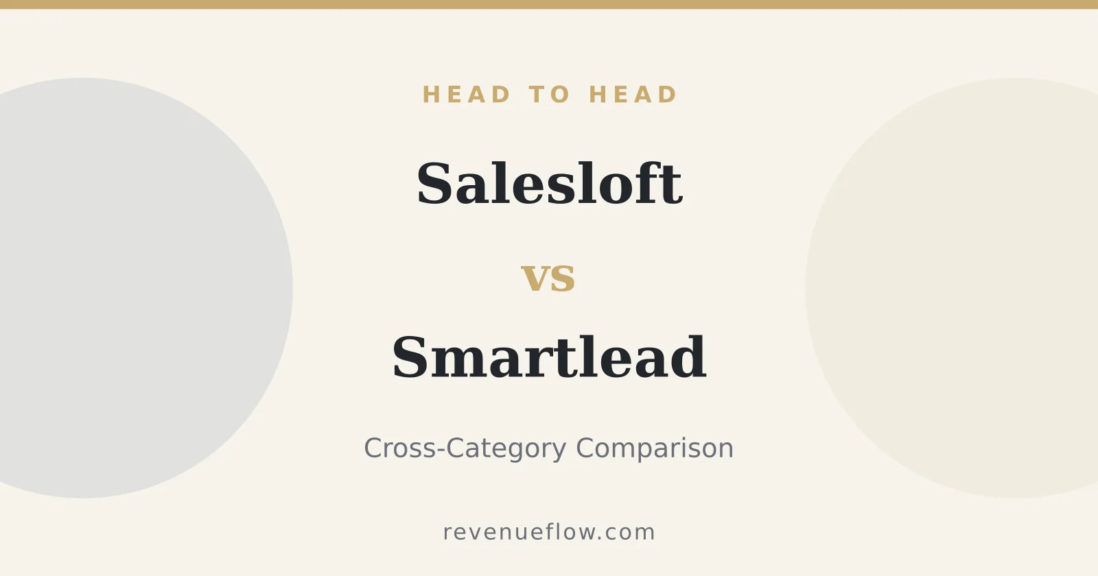 Branded cover: Salesloft vs Smartlead: Cross-Category Comparison