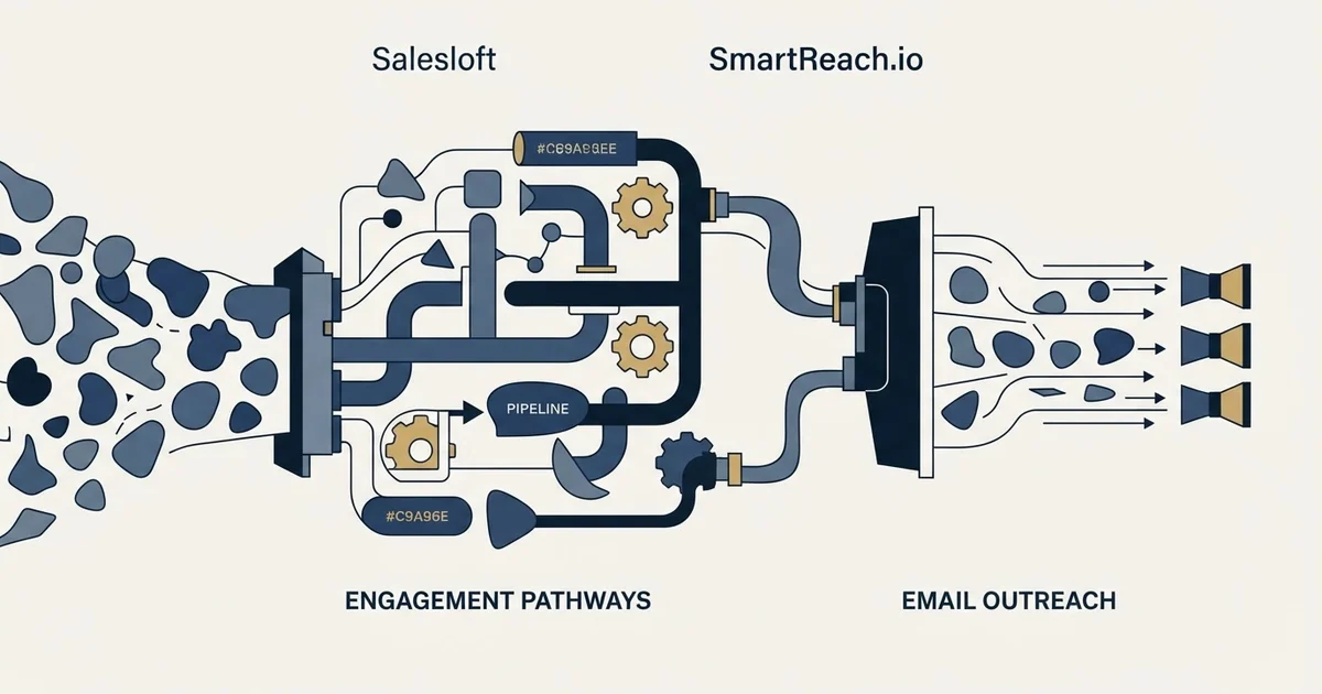 Editorial illustration for Salesloft vs SmartReach.io
