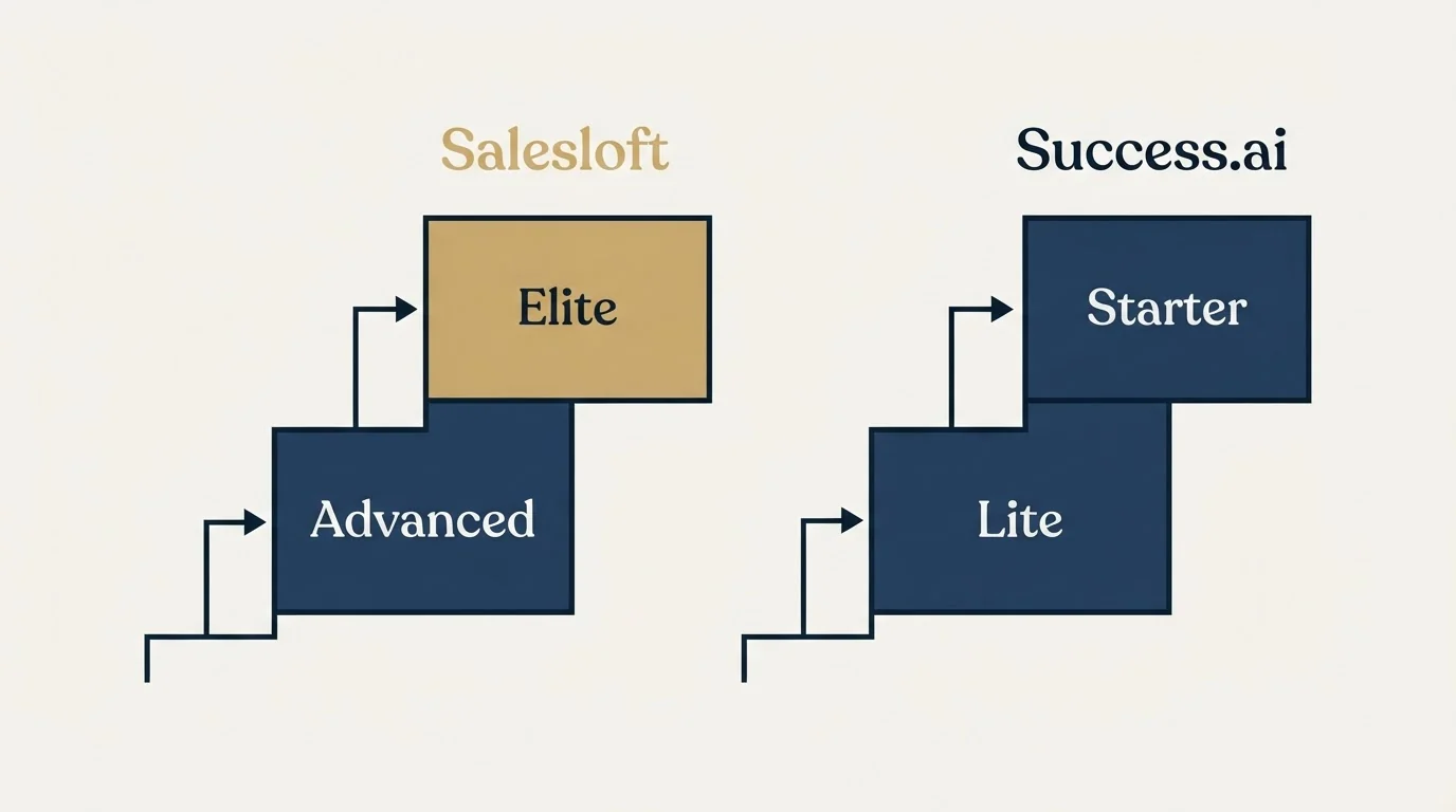 Pricing ladder: Pricing Comparison (Salesloft, Success.ai, Advanced, Lite)